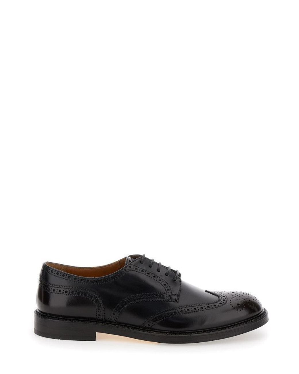 Doucal's Black Dark Oxford Shoes for men