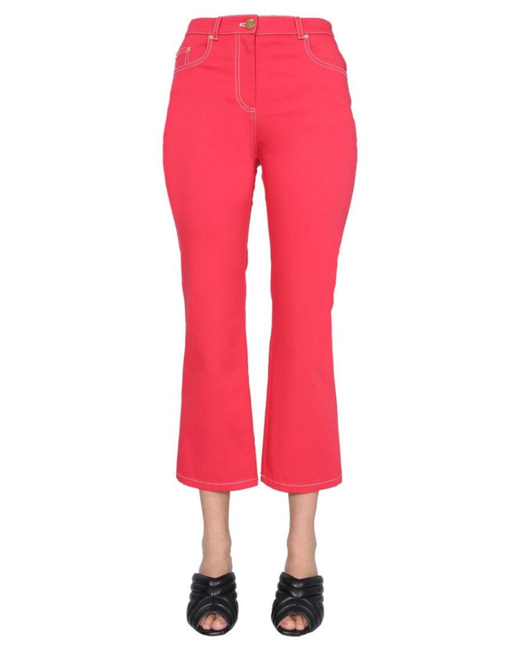 Moschino Flared Flat Front Pants