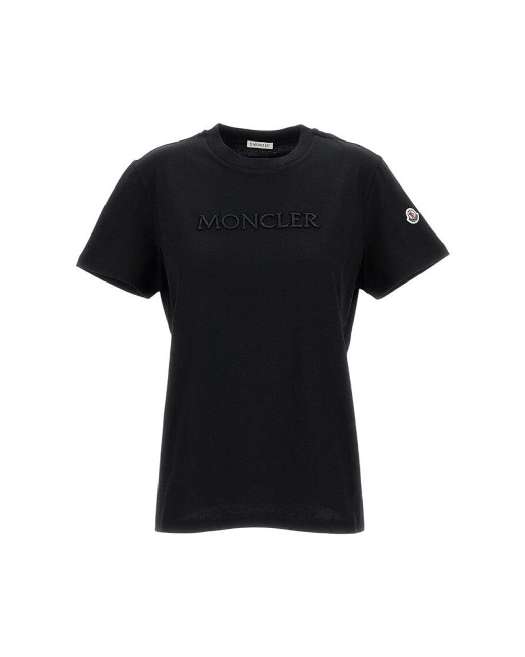 Moncler Black Logo Crew Neck T-Shirt