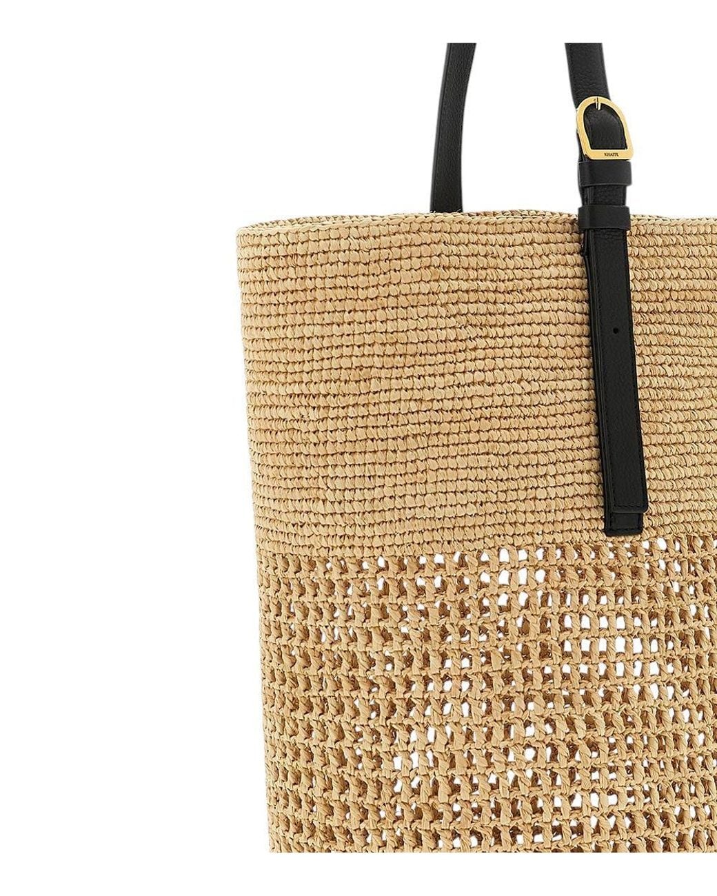 Khaite Metallic Natural Billie Large Bucket Bag