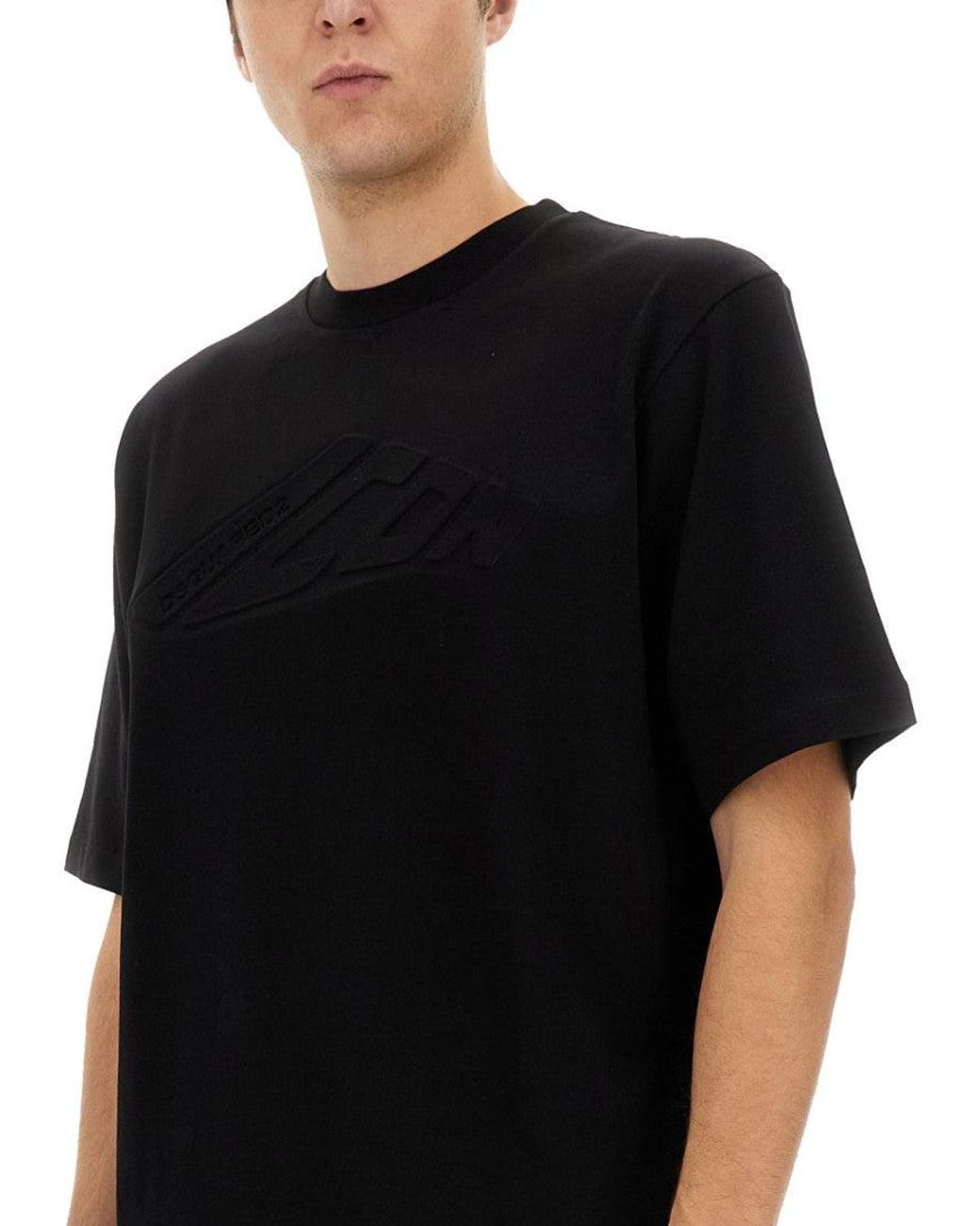 DSquared² Black Logo Crew Neck T-Shirt for men