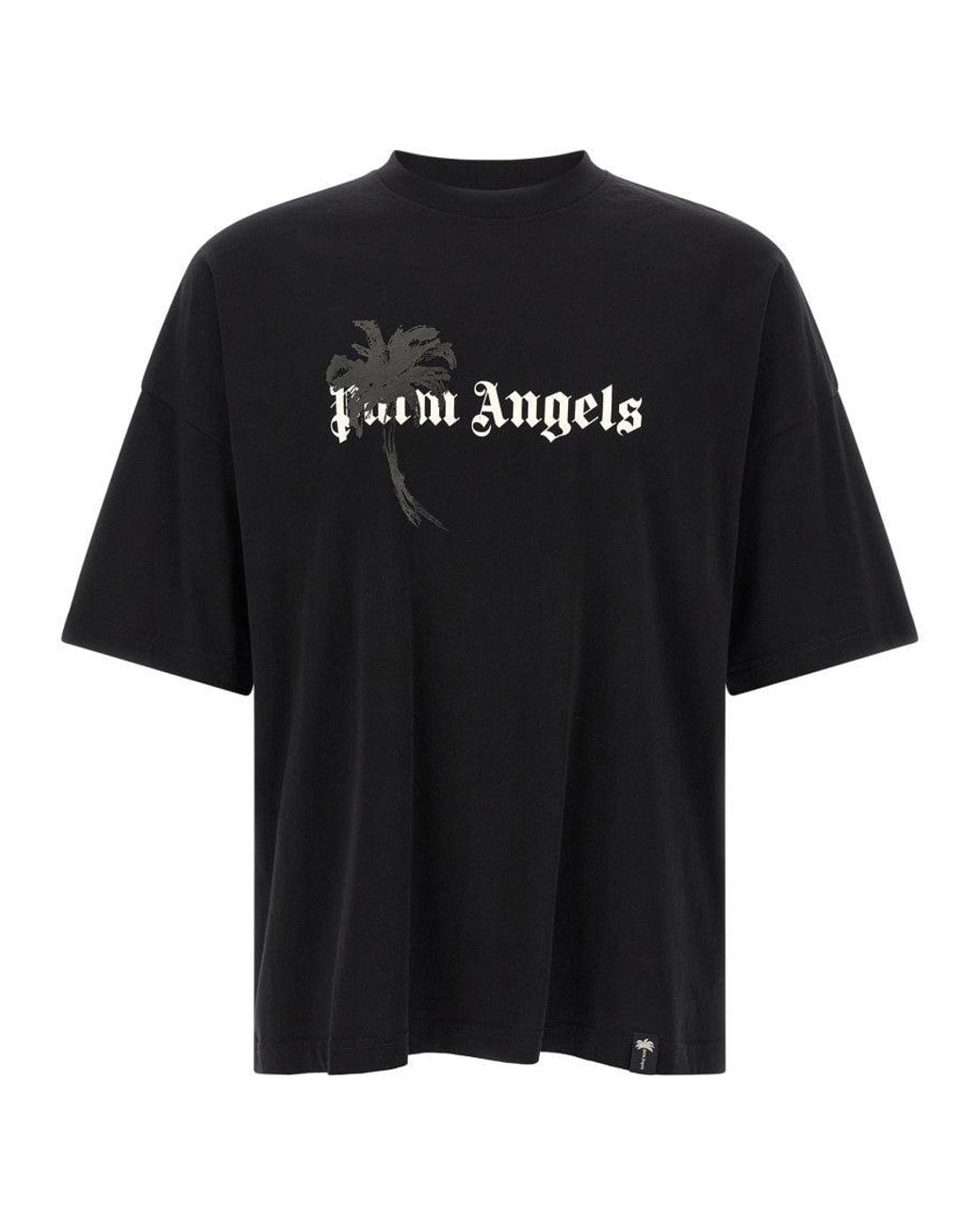 Palm Angels Black Graphic Logo T-Shirt for men
