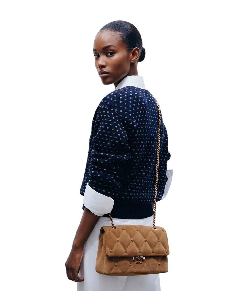 Tory Burch Brown Bunny Medium Shoulder Bag