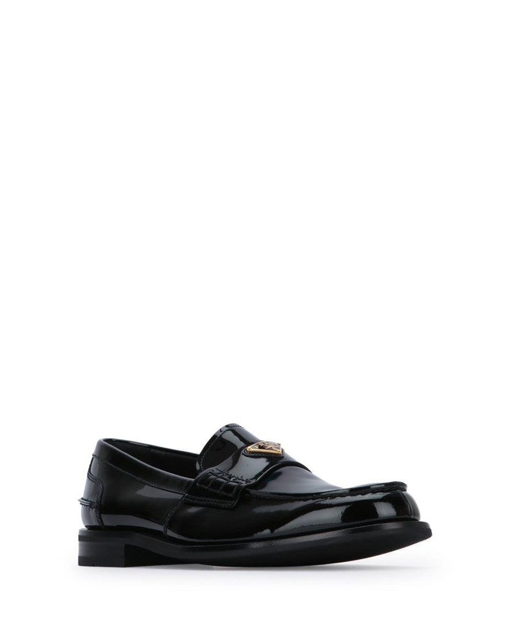 Prada Black Leather Loafers for men