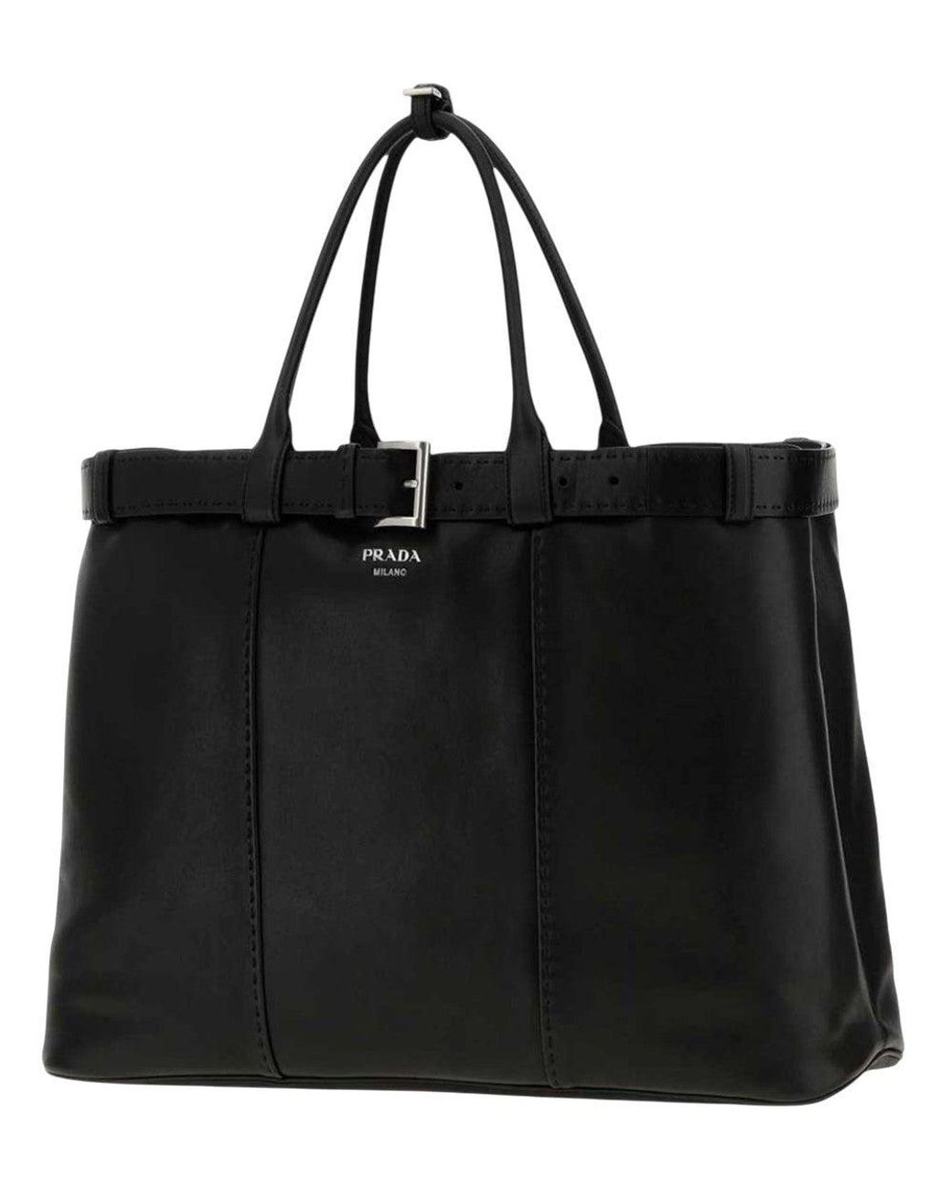 Prada Black Logo Large Tote for men