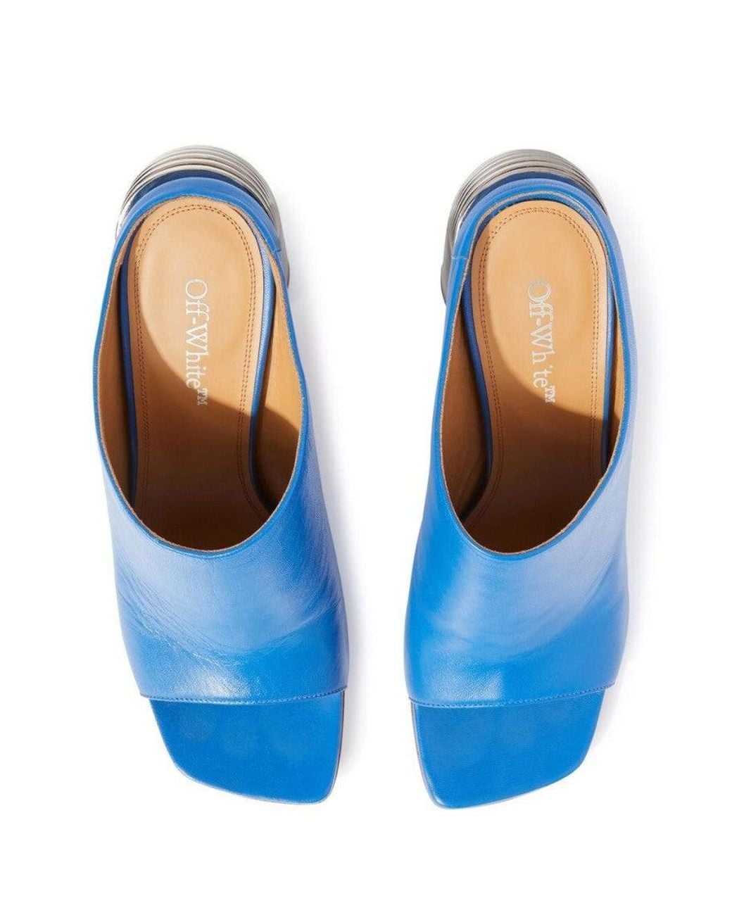 Off-White c/o Virgil Abloh Blue Slip On Heels