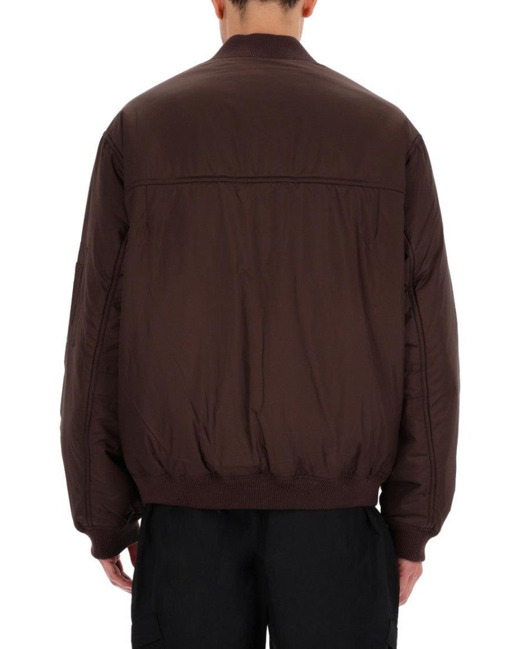 Represent Brown Solid Mock Collar Jacket for men