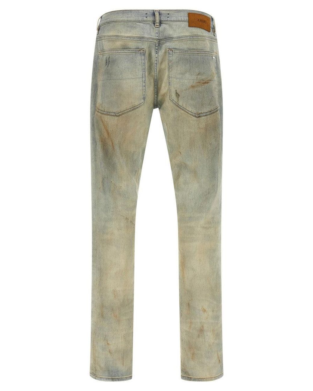 Amiri Gray 'Suede Mx1' Jeans for men