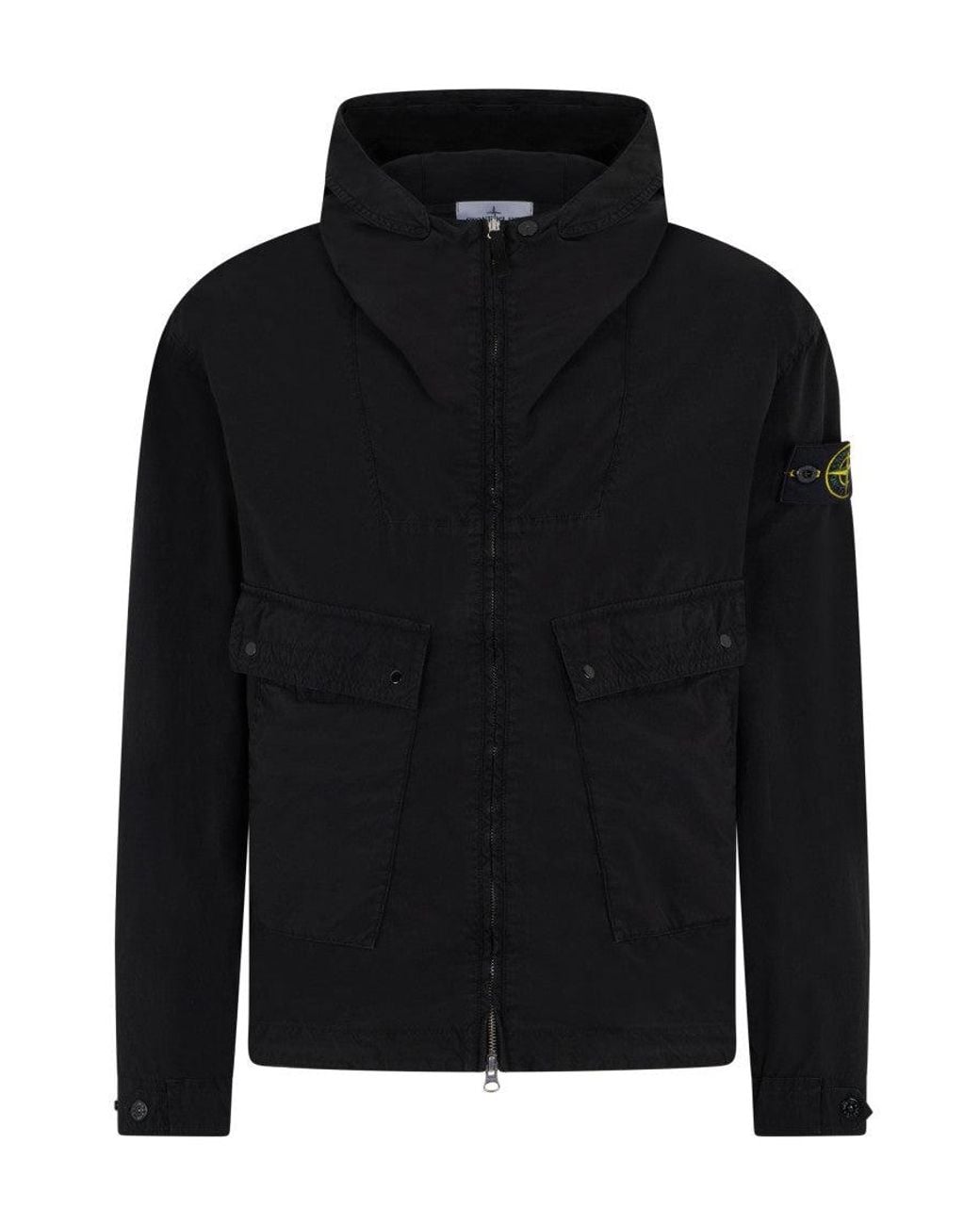 Stone Island Black Regular Hood Jacket for men
