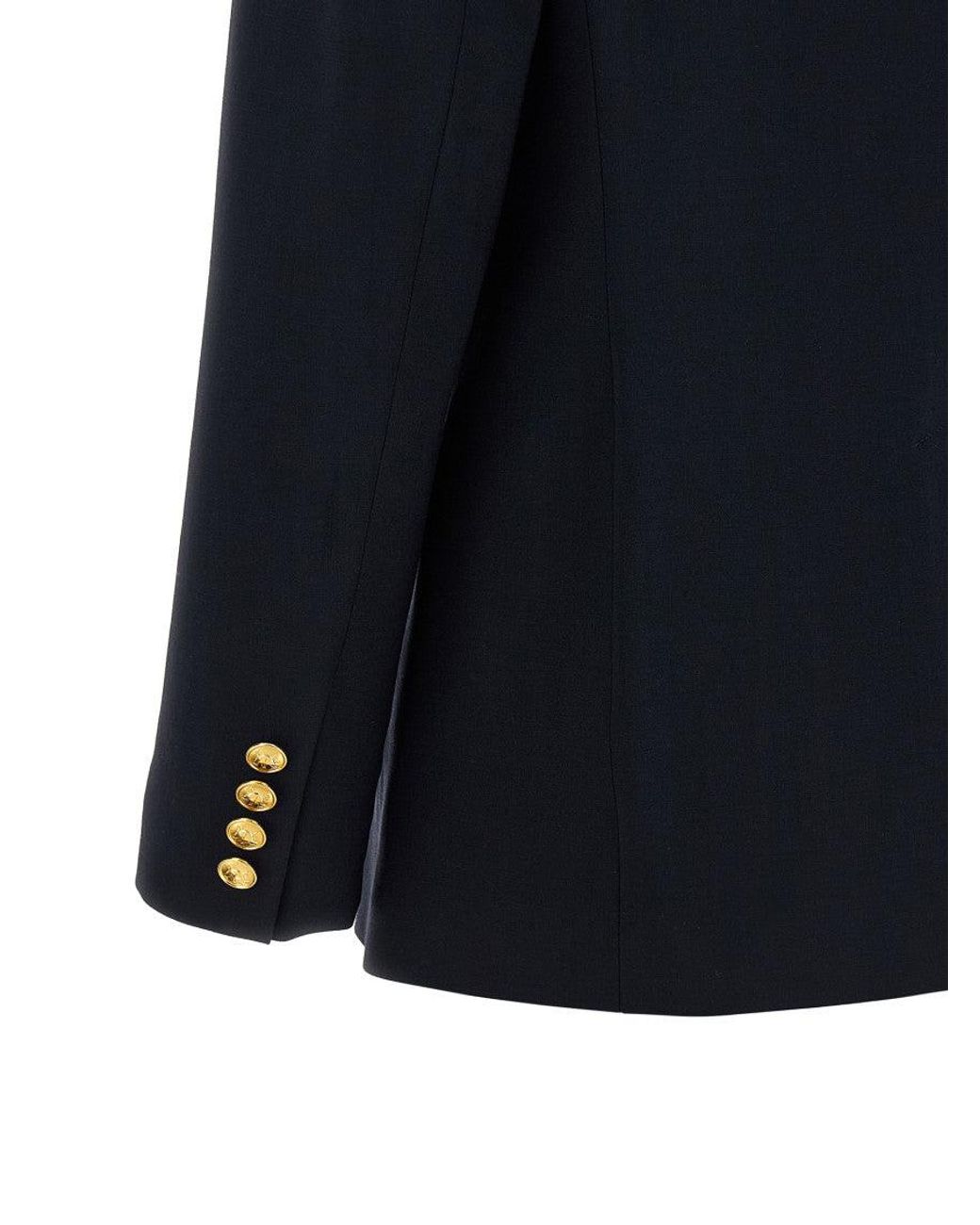 Polo Ralph Lauren Black Double-Breasted Wool Crêpe Blazer