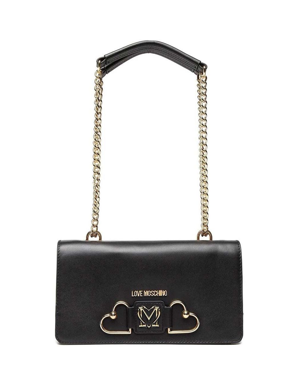 Love Moschino Black Heart Logo Small Shoulder Bag