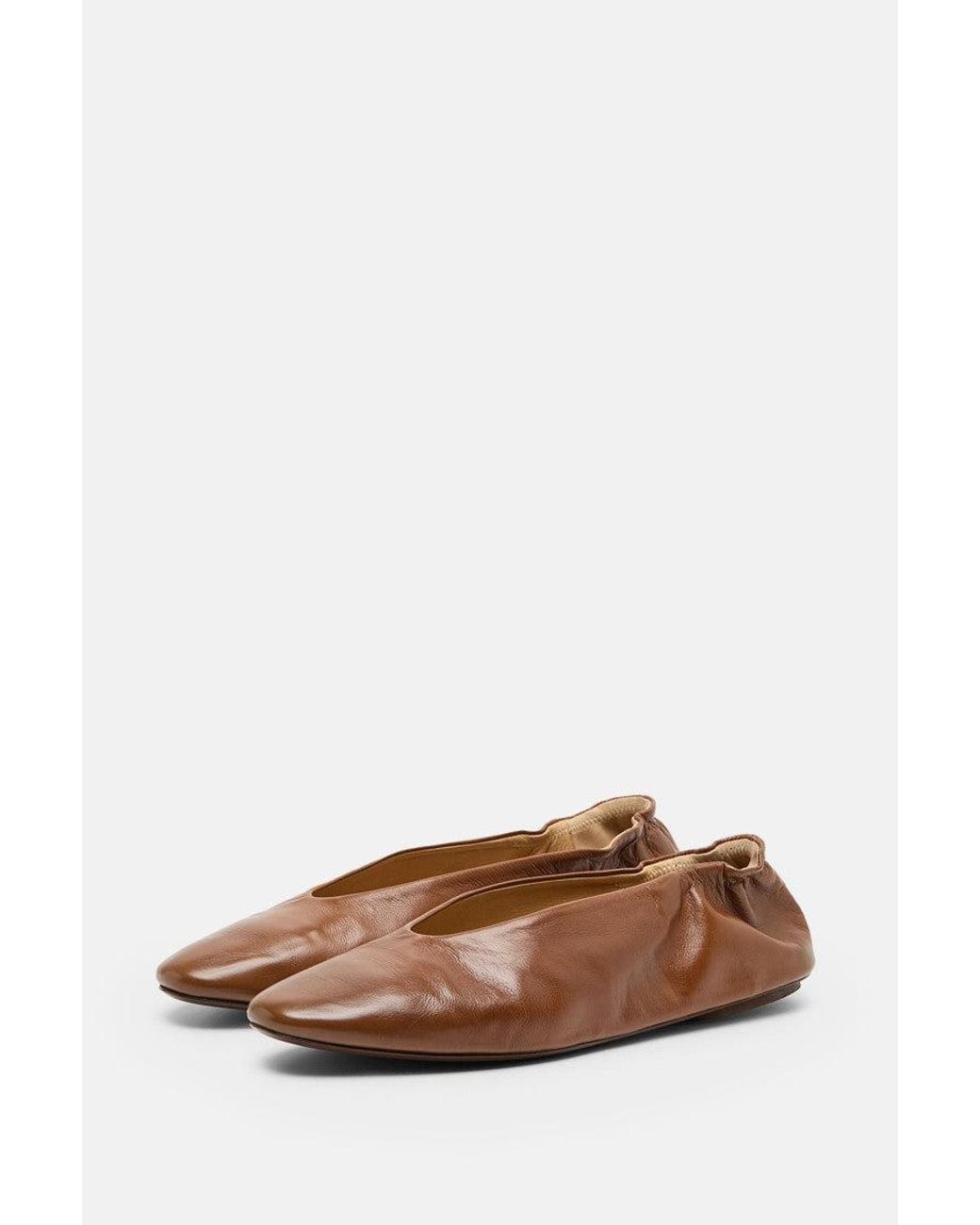 Marsèll Brown Leather Ballet Flats