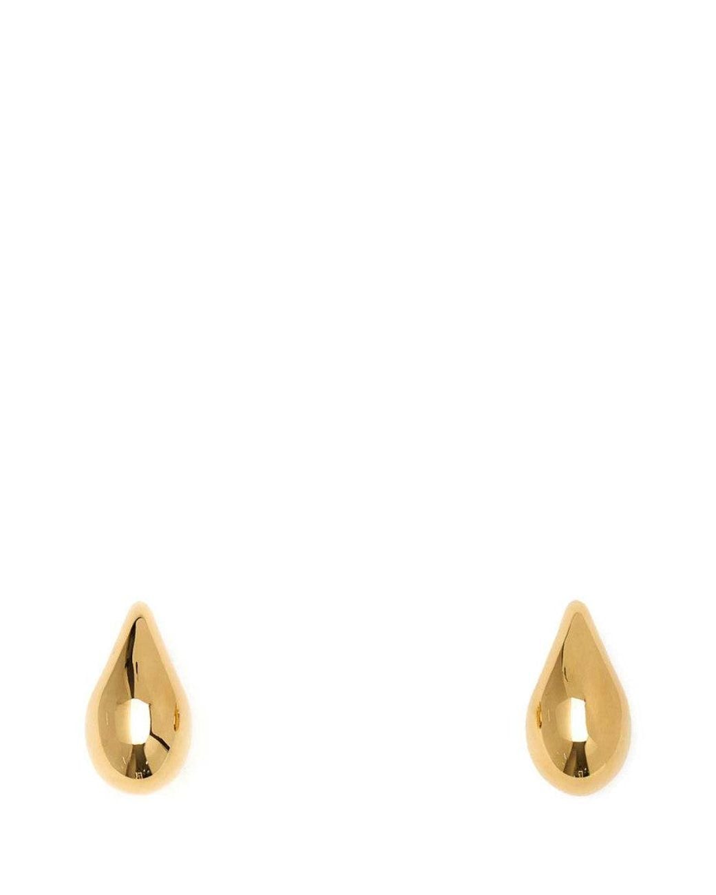 Bottega Veneta Metallic Golden Stud Earrings