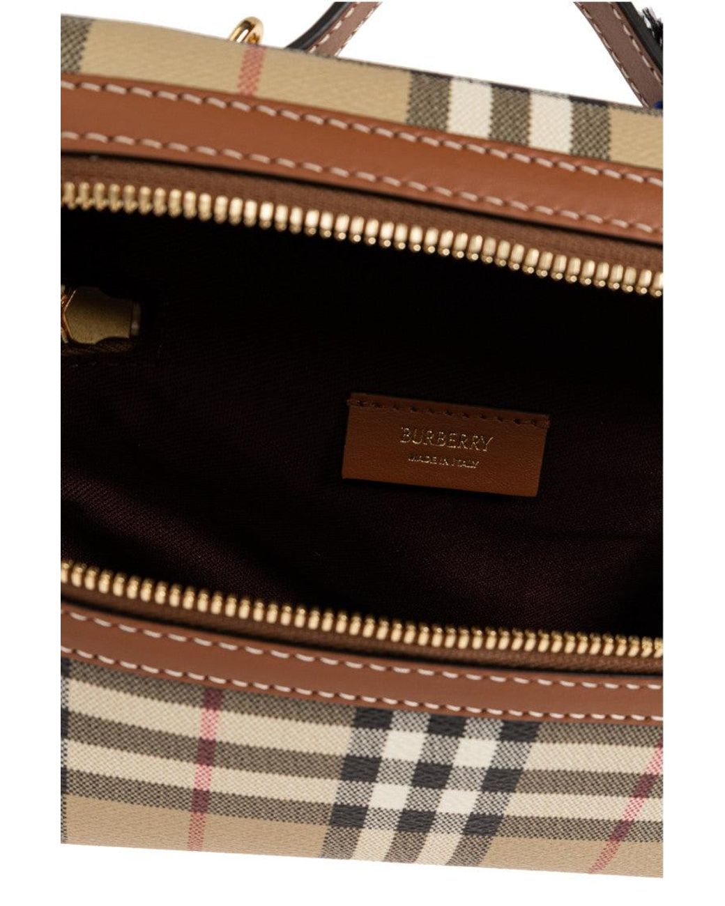 Burberry Metallic Check Vanity Mini Crossbody Bag