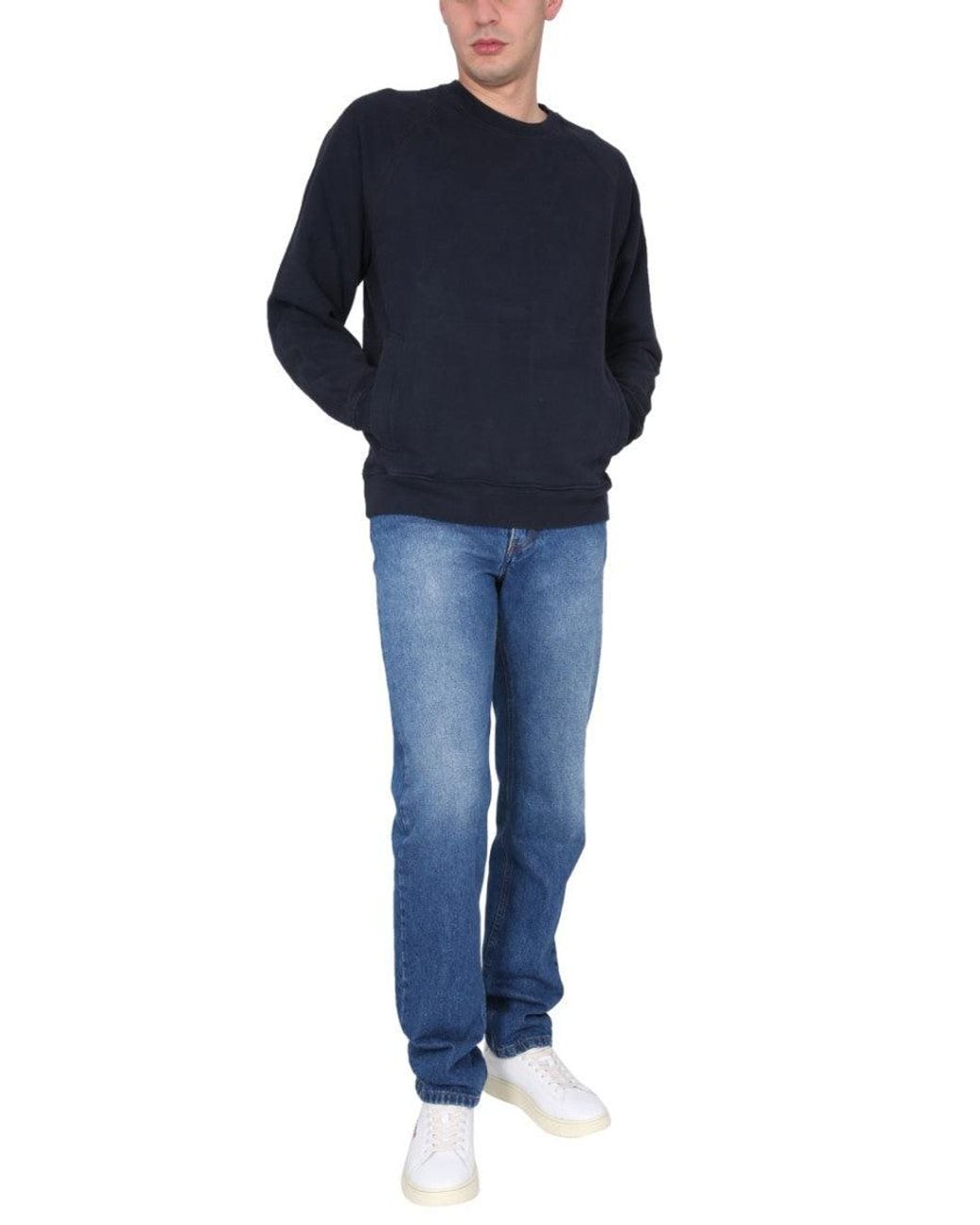 C P Company Blue Solid Sweatshirts for men