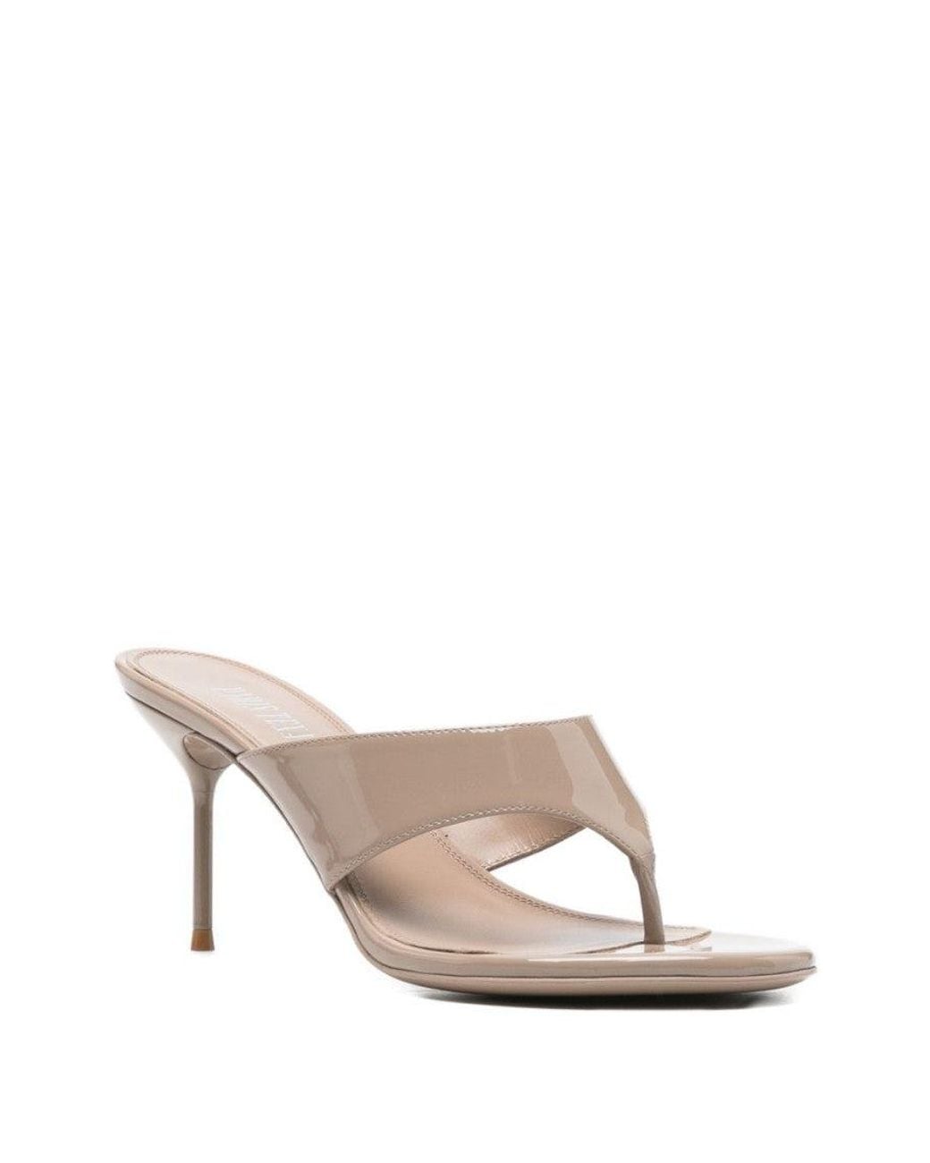 Paris Texas White Taupe Slip-On Heels