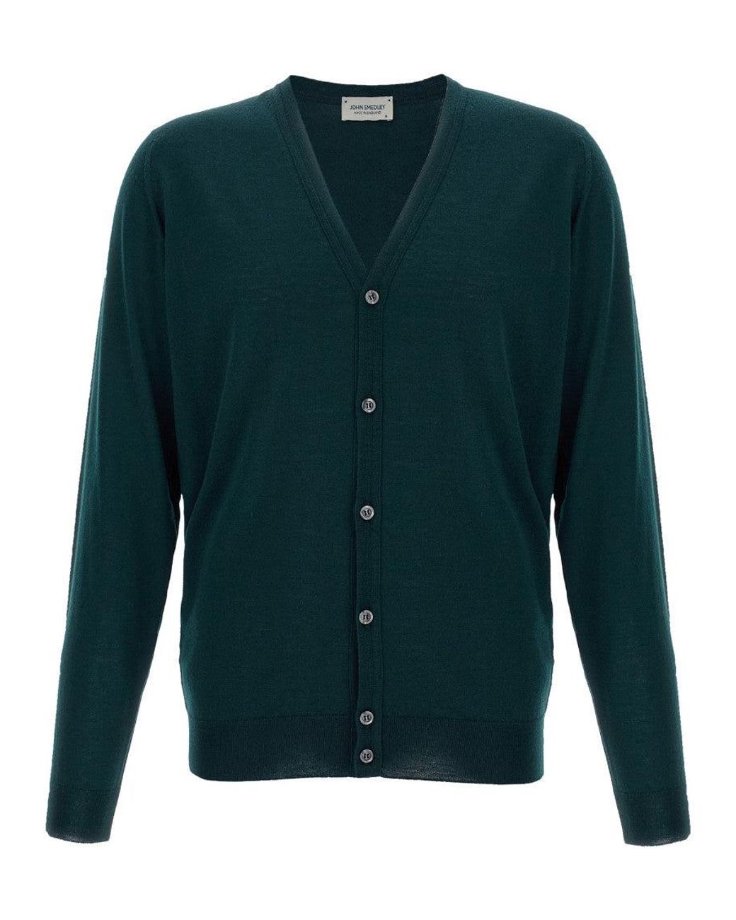 John Smedley Green 'Petworth' Cardigan for men
