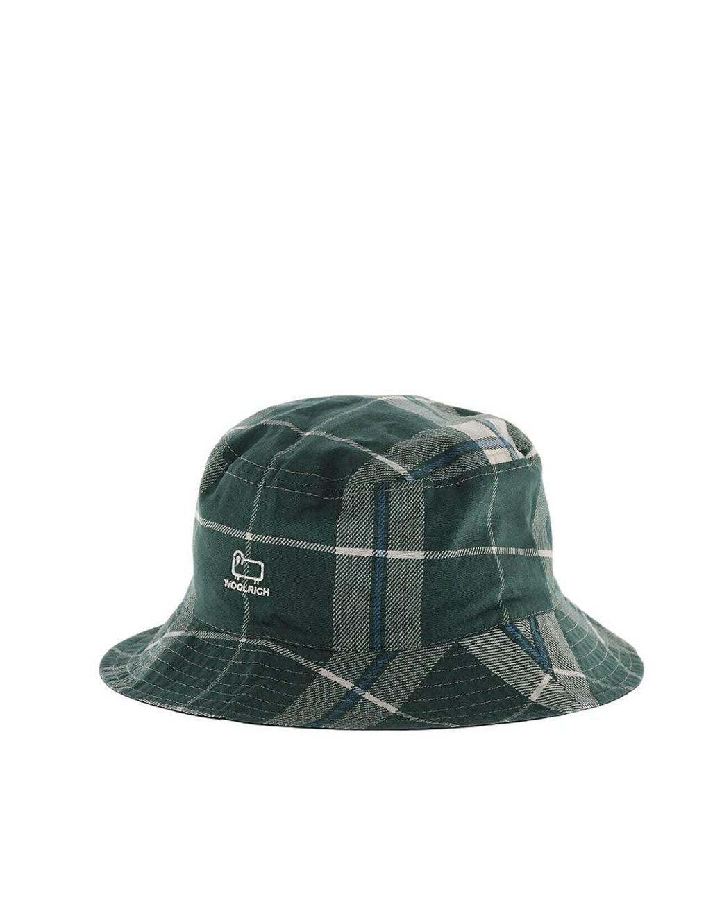 Woolrich Green Dark Plaid Bucket Hat for men