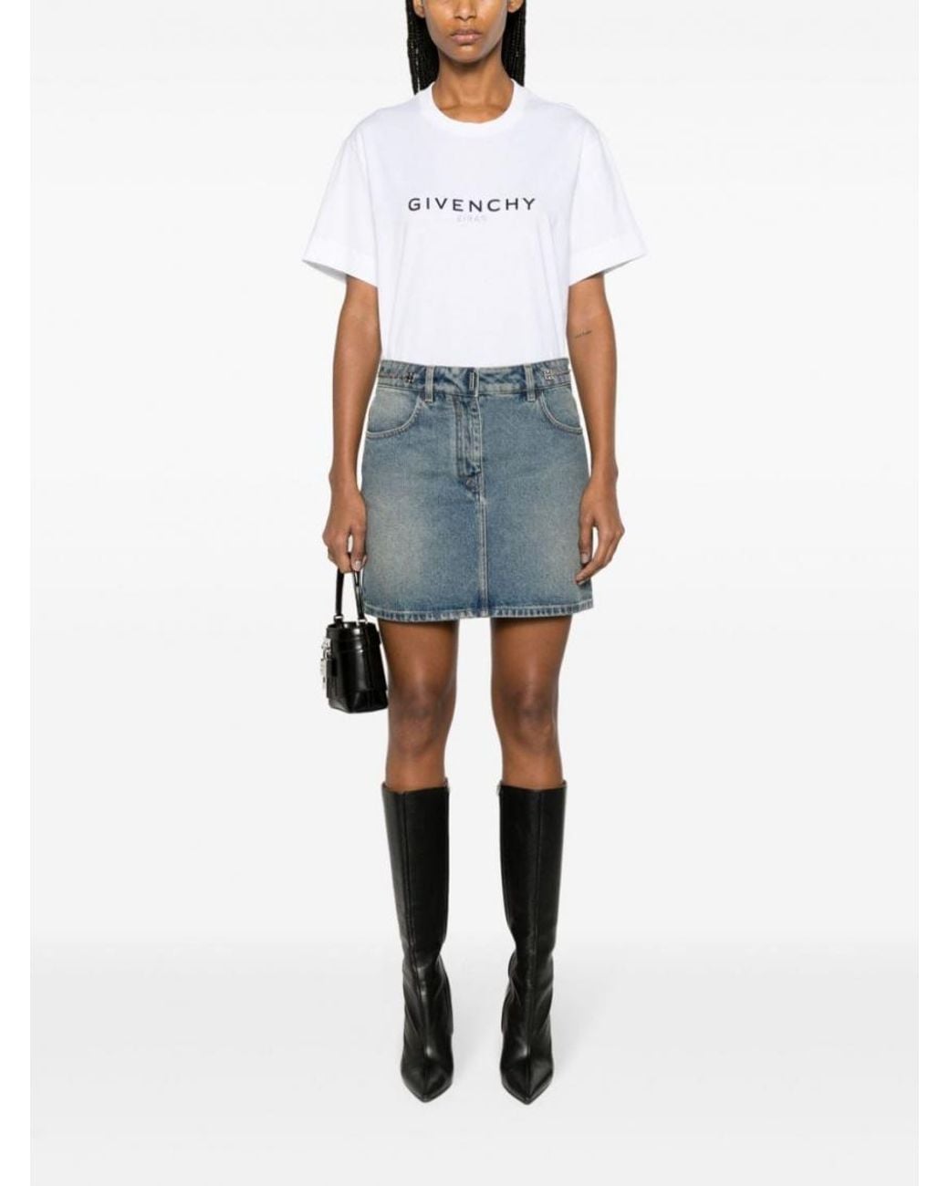 Givenchy Blue Denim Mini Skirt