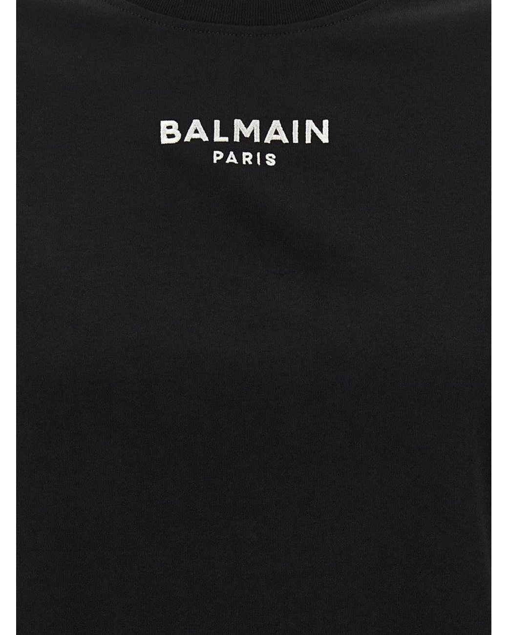 Balmain Black Logo Crew Neck T-Shirt