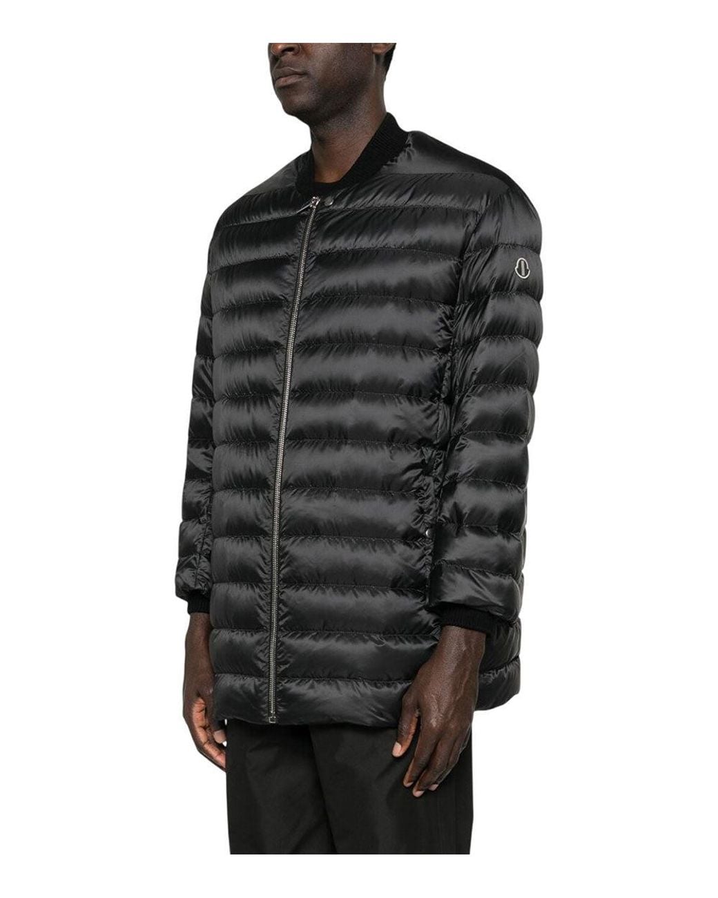 Moncler Black Quilted Mock Collar Jacket
