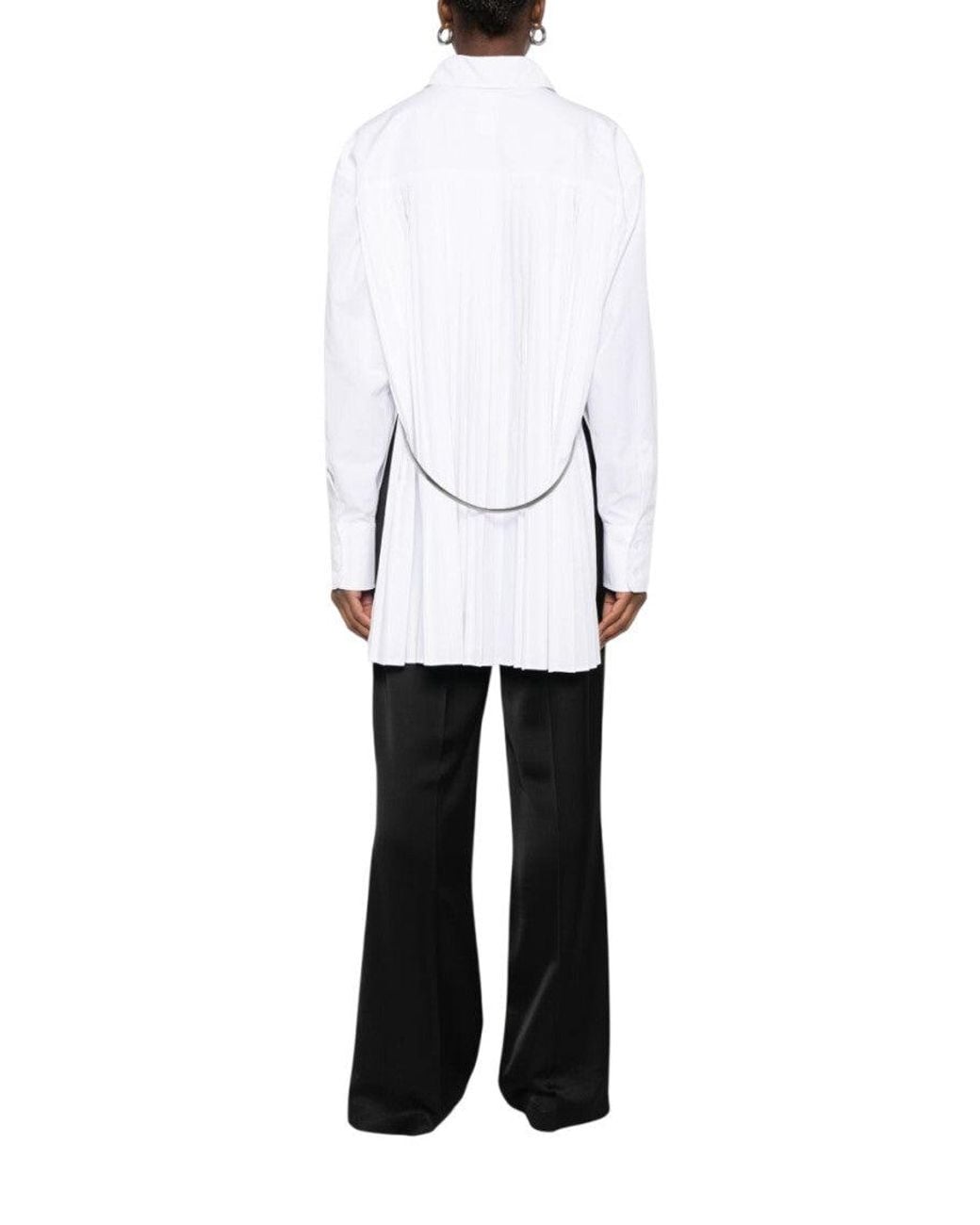 Sportmax White Oversized Solid Shirt