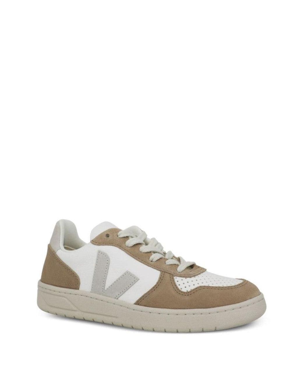 Veja White Natural Logo Sneakers