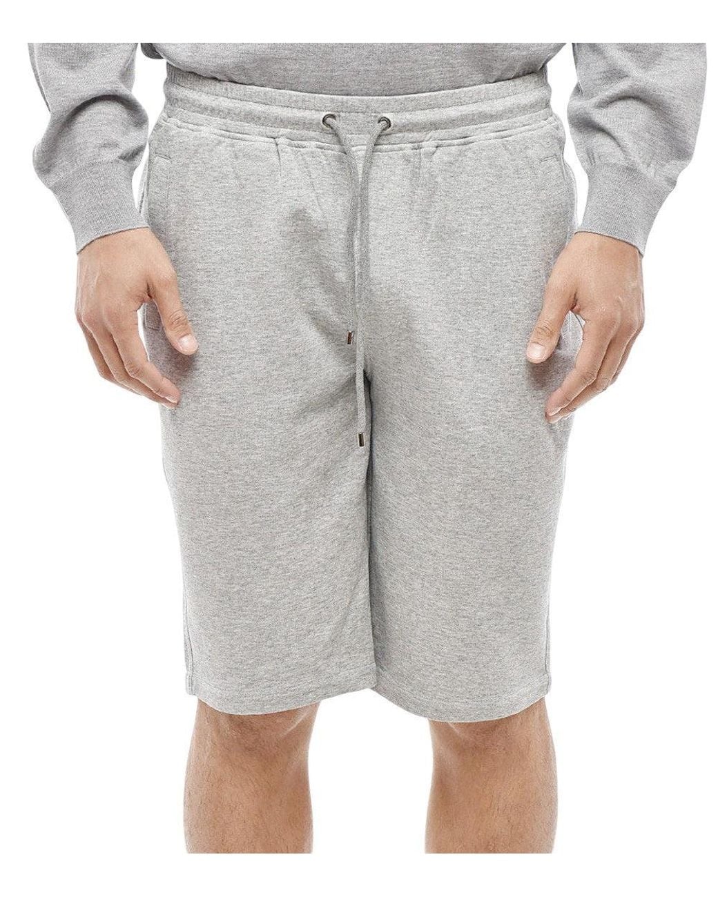 Corneliani Gray Drawstring Track Shorts for men