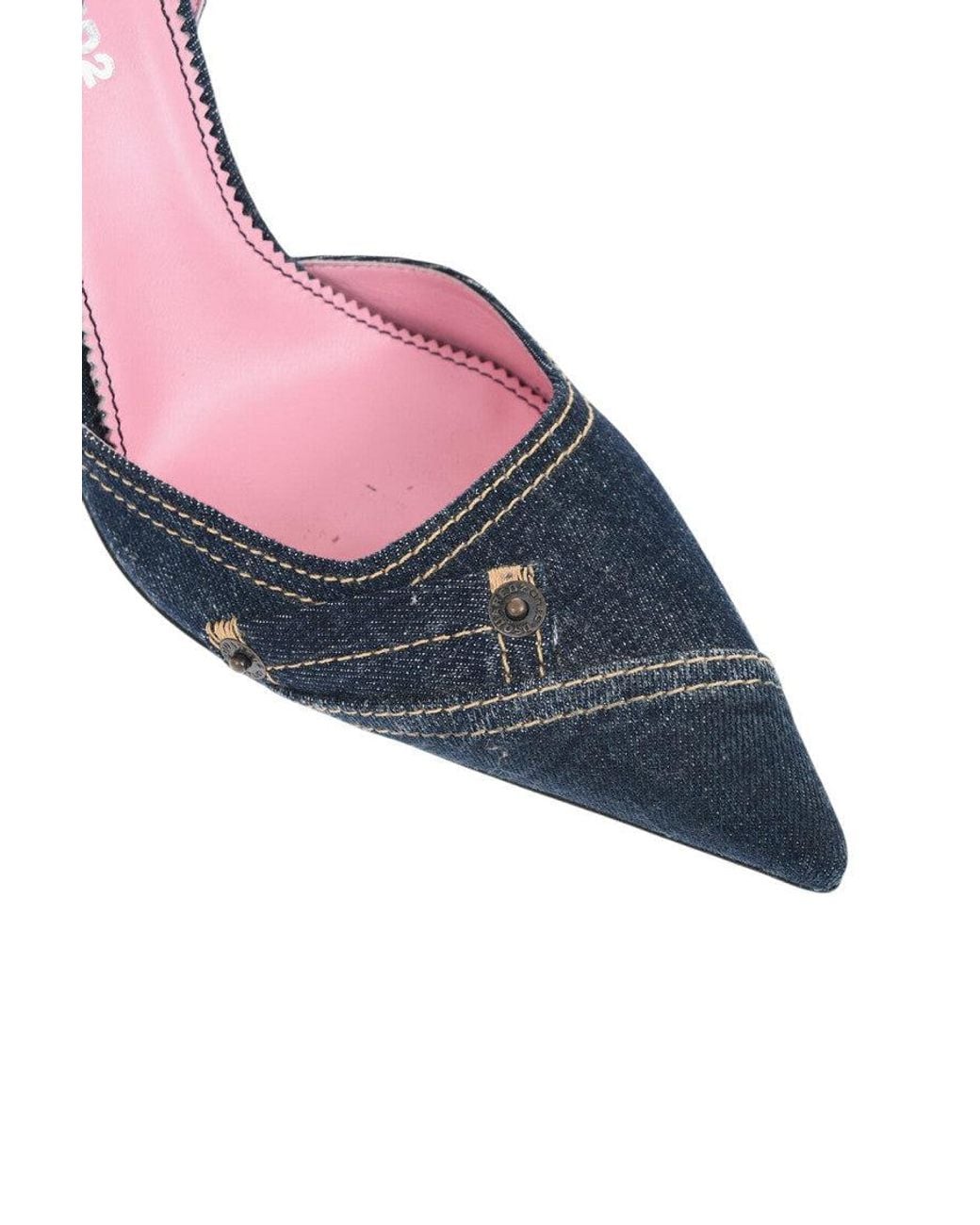 DSquared² Blue Denim Ankle-Strap Pumps