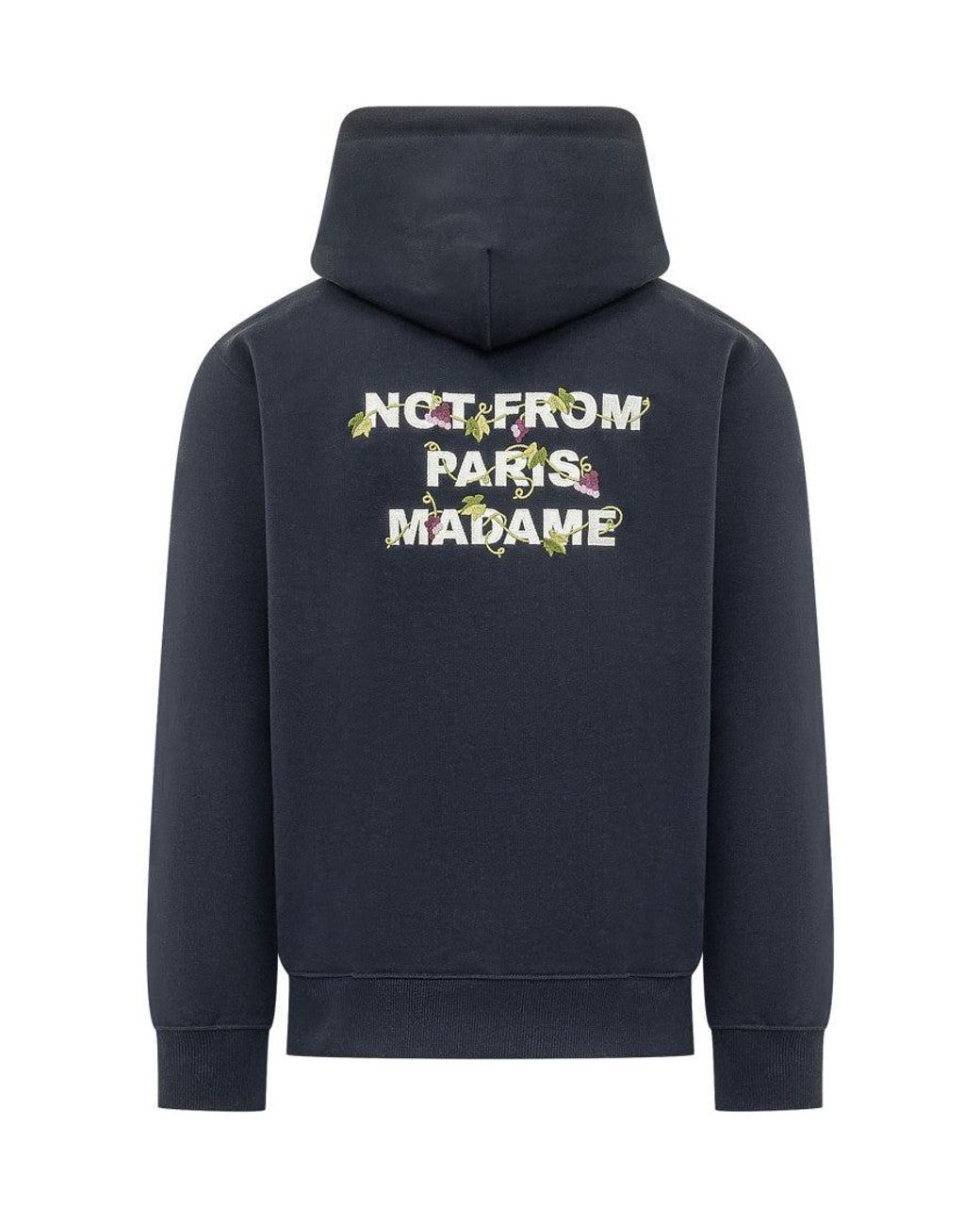 Drole de Monsieur Blue Embroidered Hoodie for men