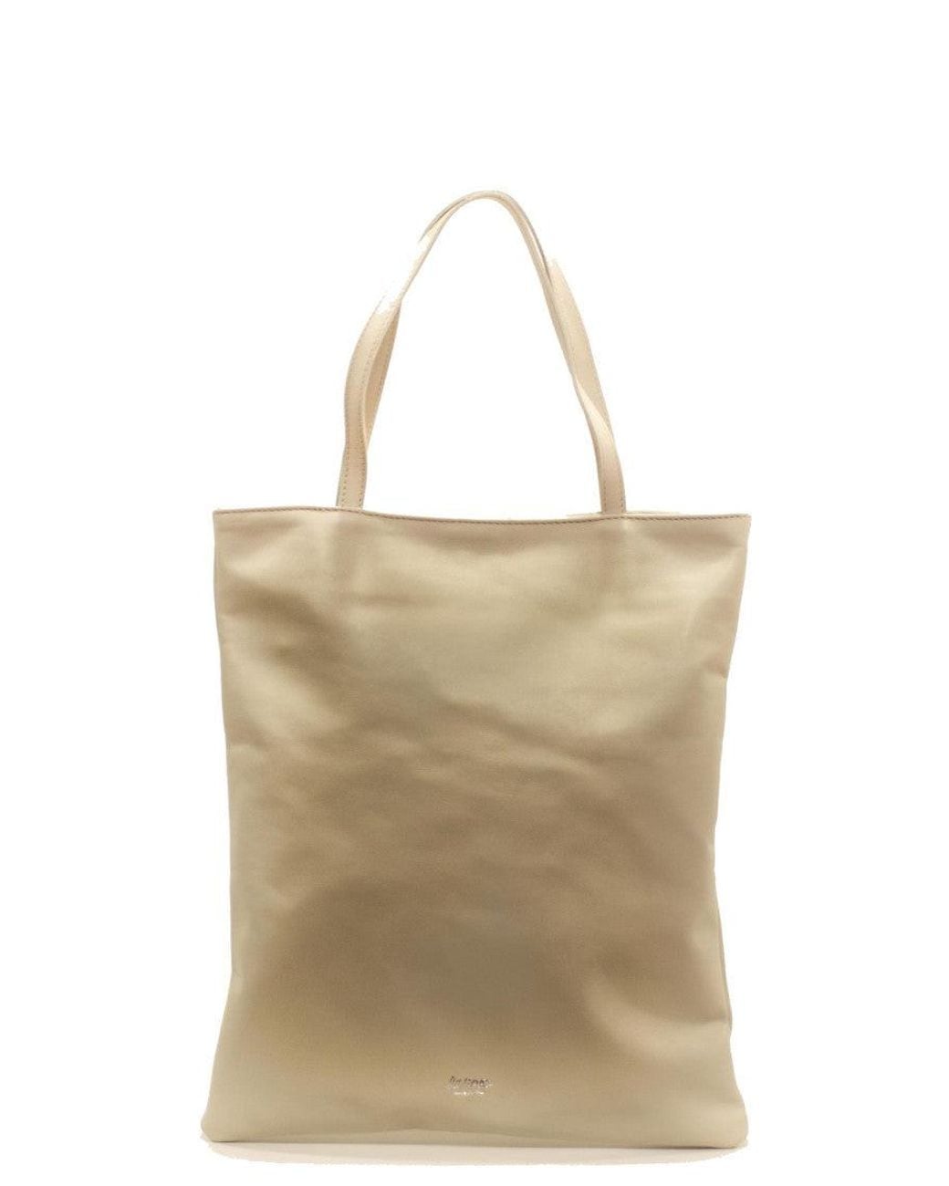 LA ROSE Natural Ivory Leather Tote
