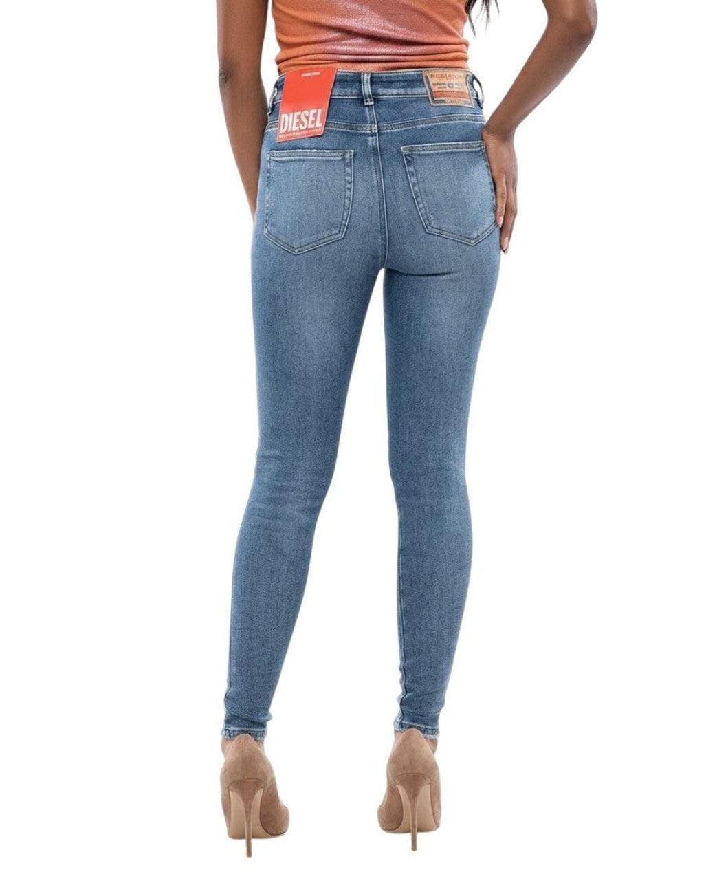 DIESEL Blue Skinny High Rise Jeans
