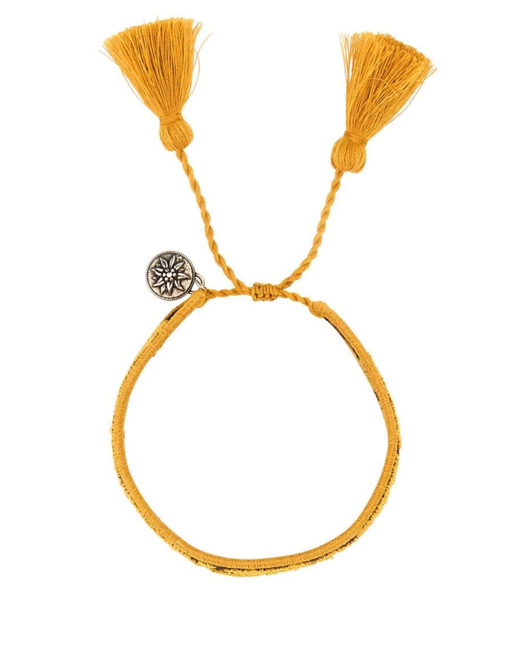 Prada Metallic Two-Tone Suede And Fabric Bracelet