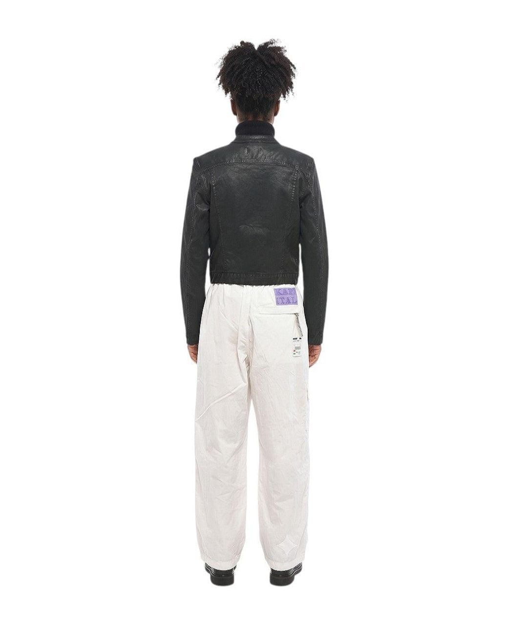DIESEL Gray Mandarin Collar Jacket