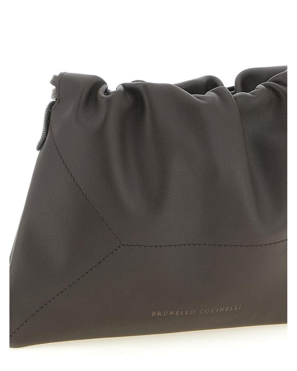 Brunello Cucinelli Black Dark Bc Duo Small Bucket Bag