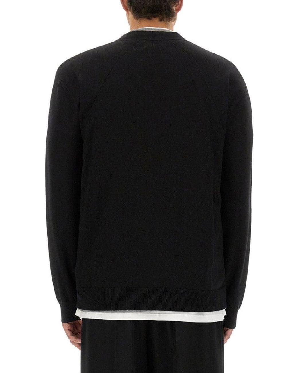 Jil Sander Black V Neck Cardigans for men