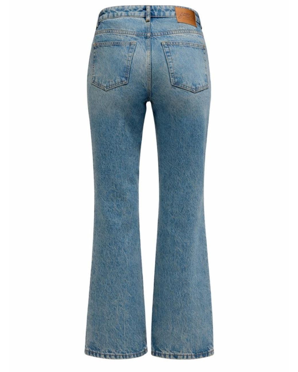 Ganni Blue Flared High Rise Jeans