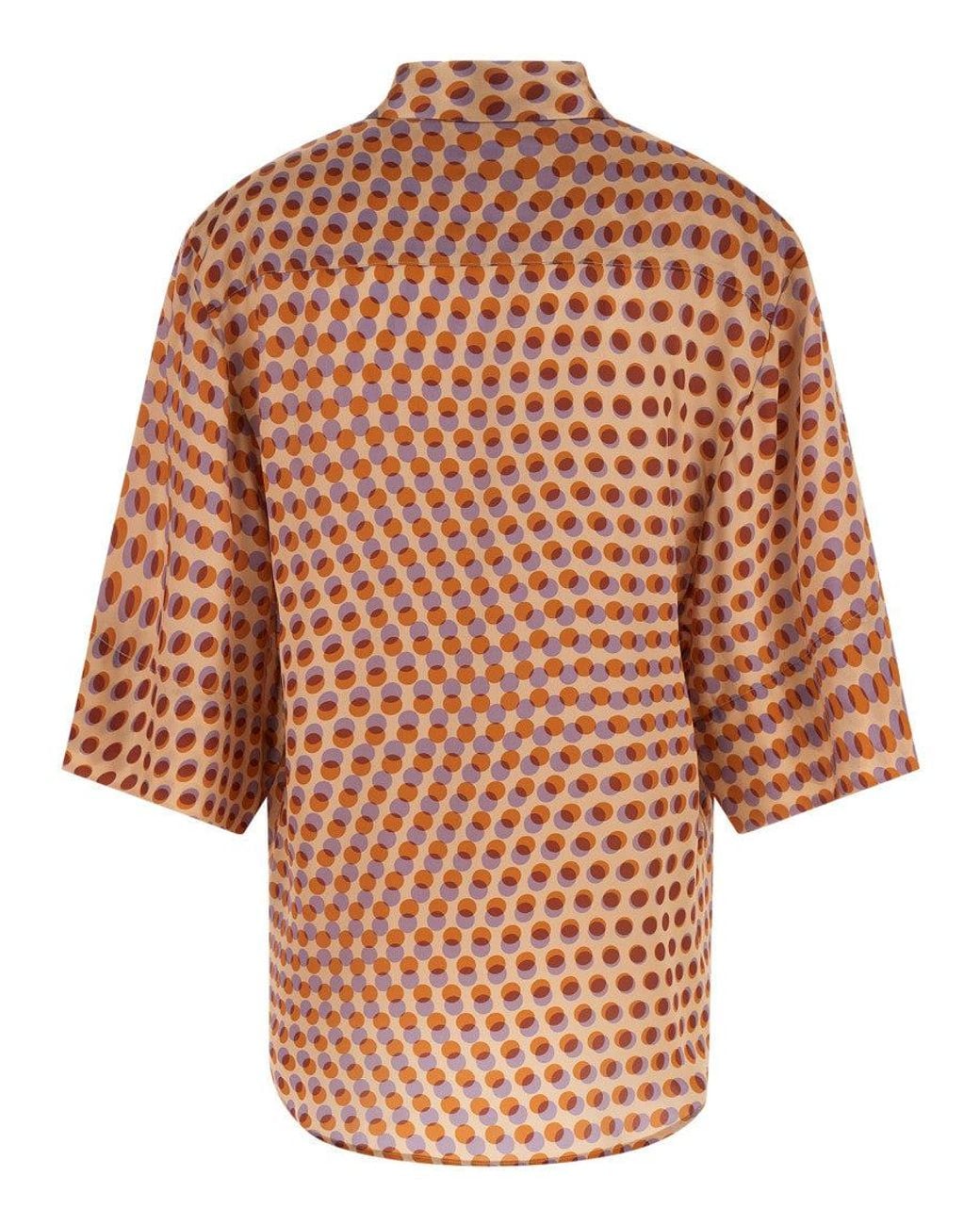 Dries Van Noten Brown Oversized Polka Dot Shirt