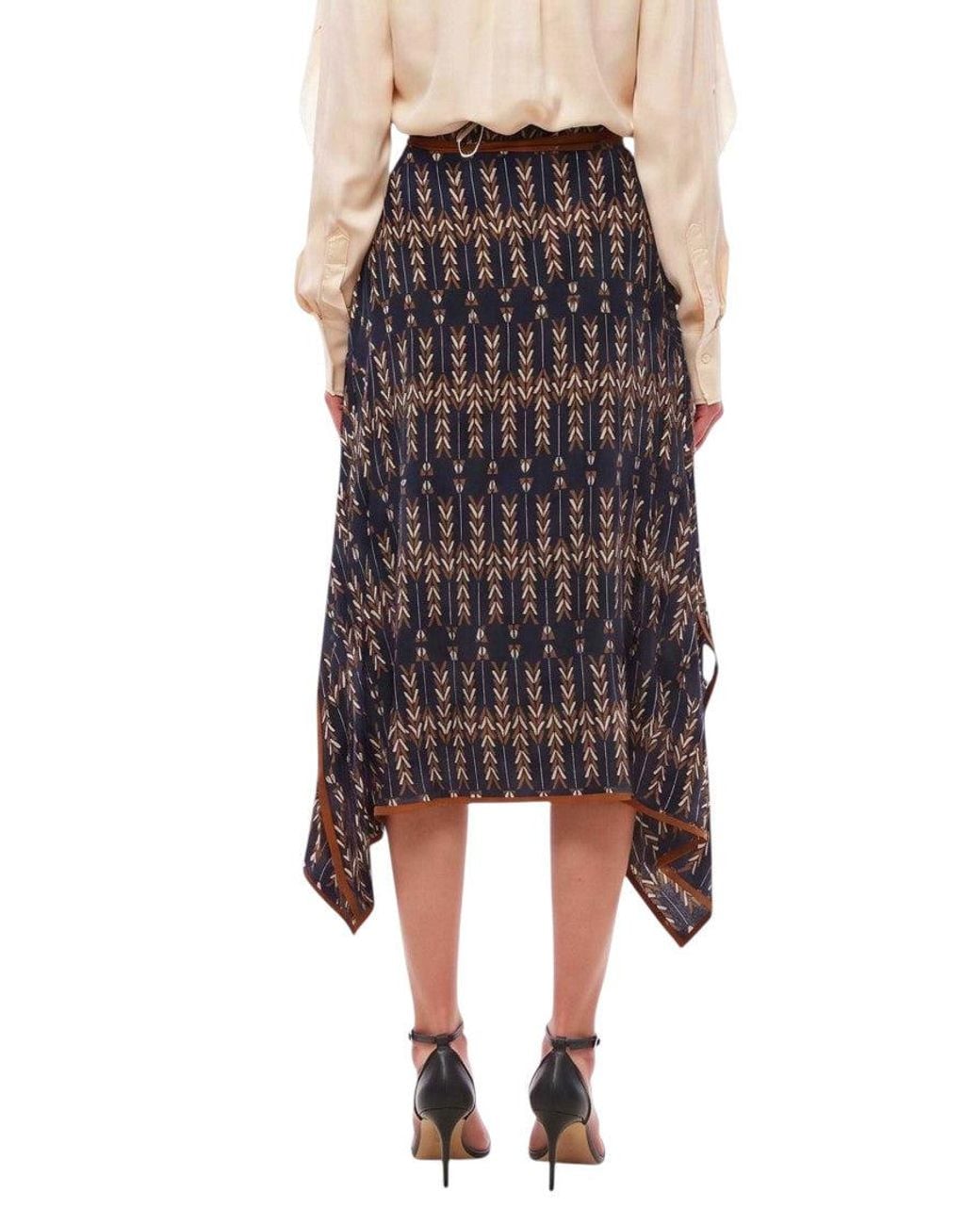 Stella McCartney Multicolor Geometric Midi Skirt