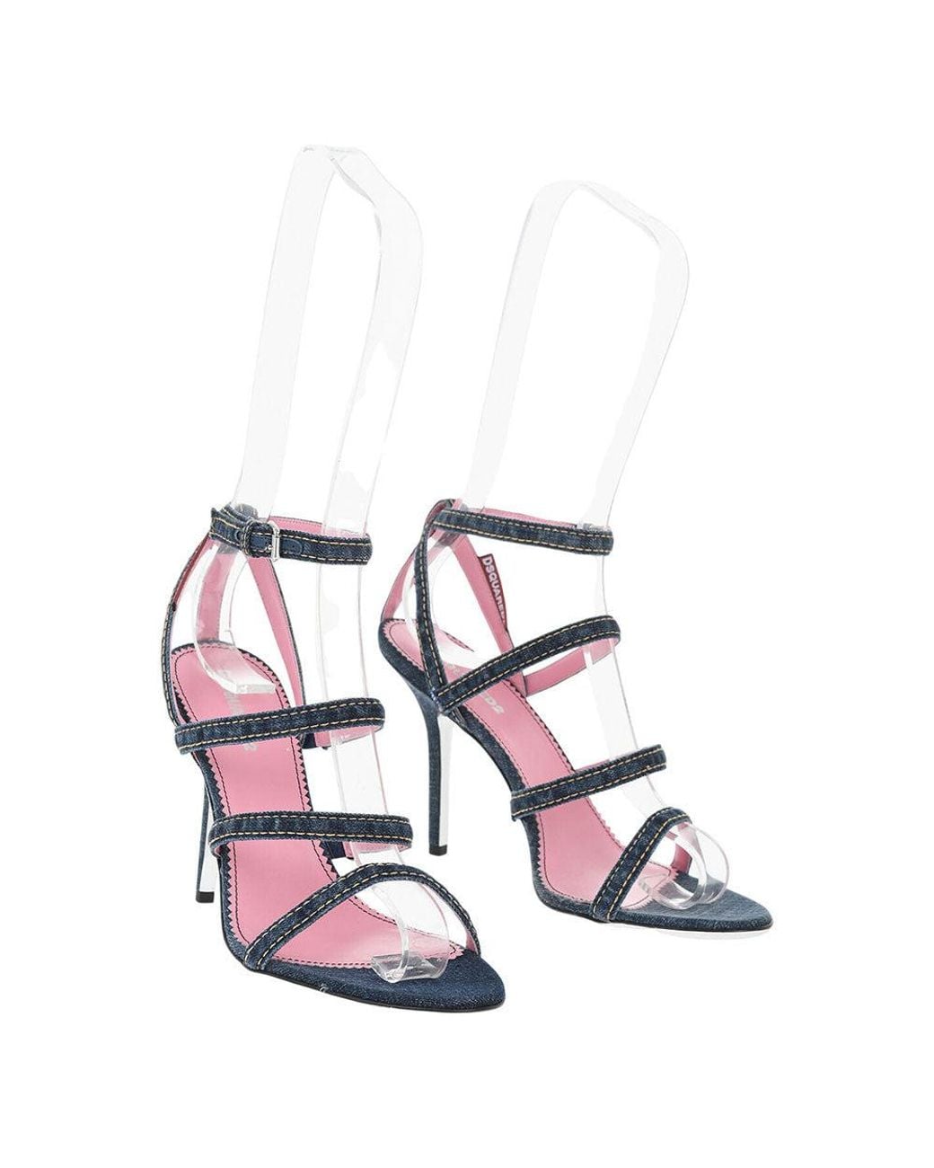 DSquared² White Ankle Strap Heels