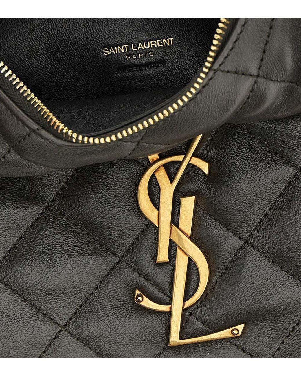 Saint Laurent Black Dark Icarino Small Hobo
