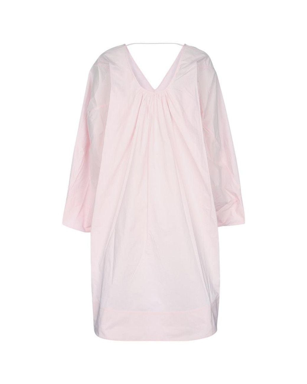 Jacquemus Pink Light V-Neck Mini Dress