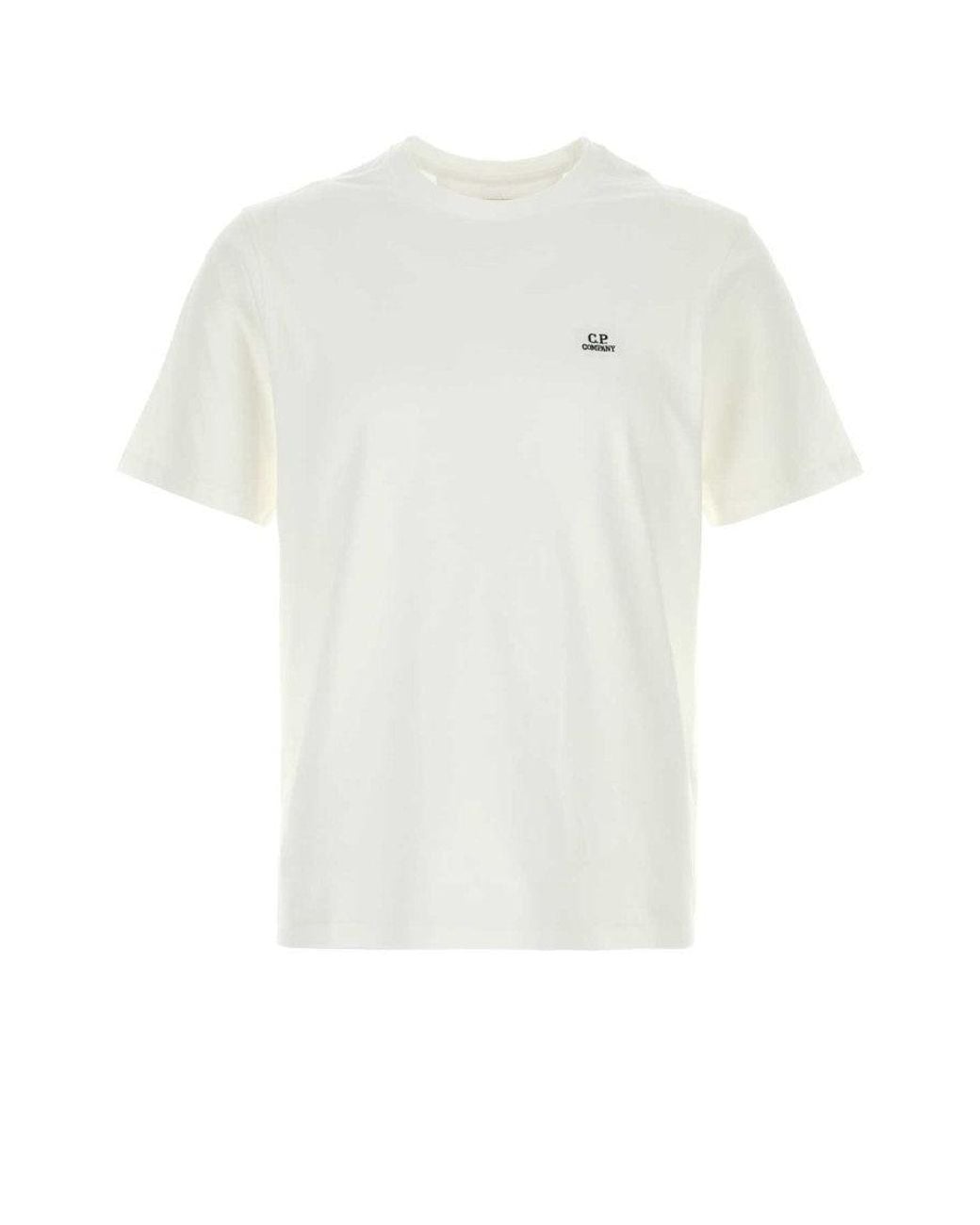 C P Company White Crew Neck T-Shirt for men