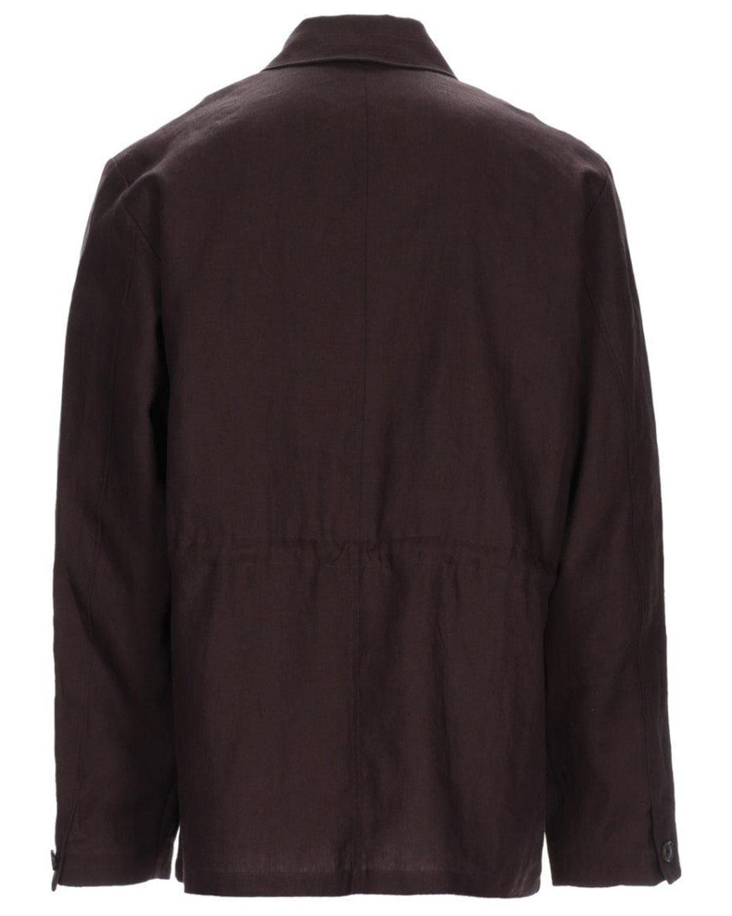 Paul Smith Brown Solid Shirt Collar Jacket for men