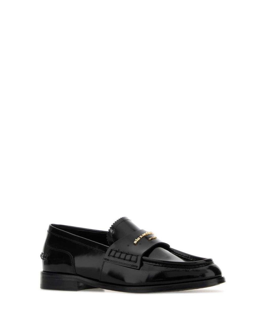 Alexander Wang Black Leather Carter Loafers
