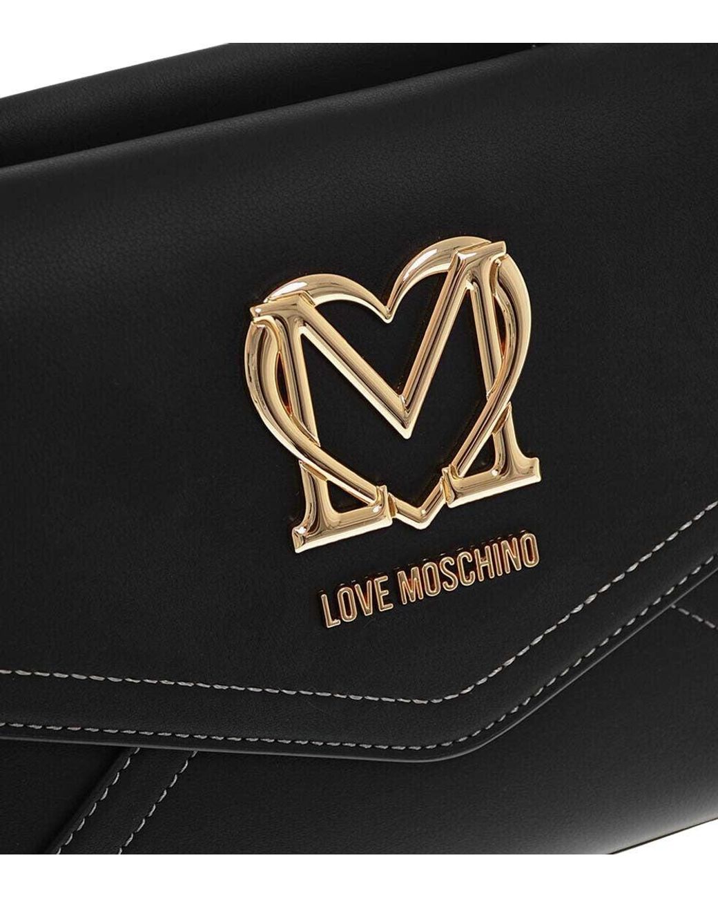 Love Moschino Black Logo Medium Satchel