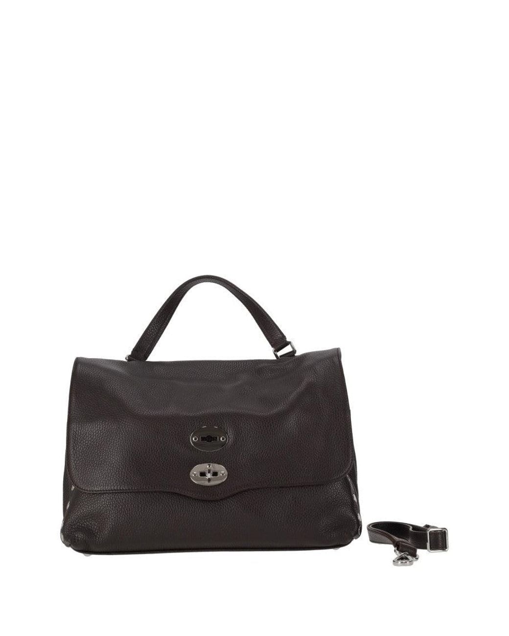 Zanellato Black Postina Medium Satchel