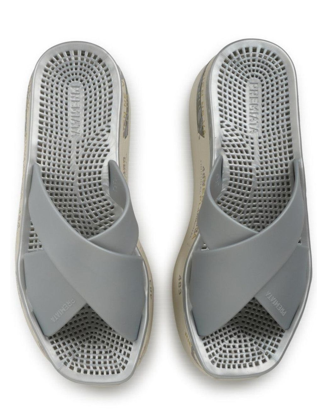 Premiata Gray Solid Moura Sandals