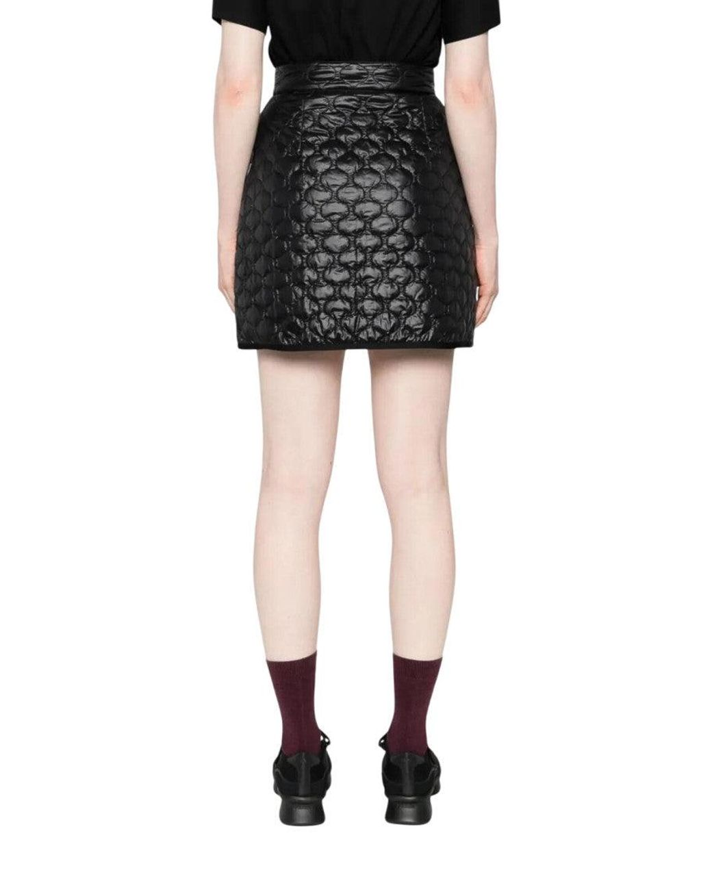 Moncler Black Quilted Mini Skirt