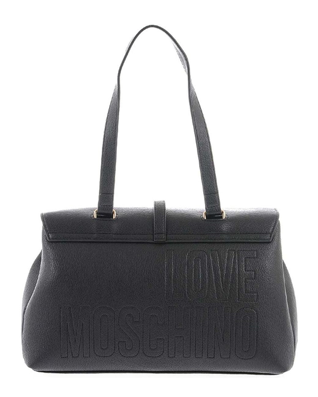Love Moschino Black Logo Large Shoulder Bag